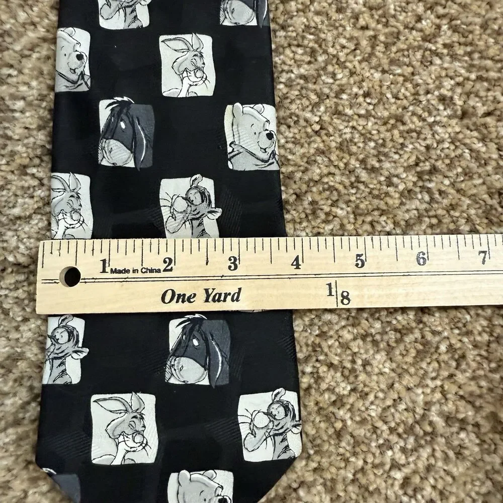 Lot of 2 Ties Vintage Disney Winnie The Pooh 90s 100% Polyester Tigger Eeyore